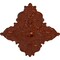 Ekena Millwork Melchor Diamond Ceiling Medallion (Canopies up to 4"), 67 1/4"W x 43 3/8"H x 4"ID x 2"P, Firebrick CM70X43MLFIF - alternate 3